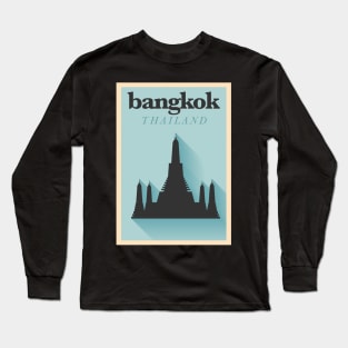 Bangkok Poster Design Long Sleeve T-Shirt